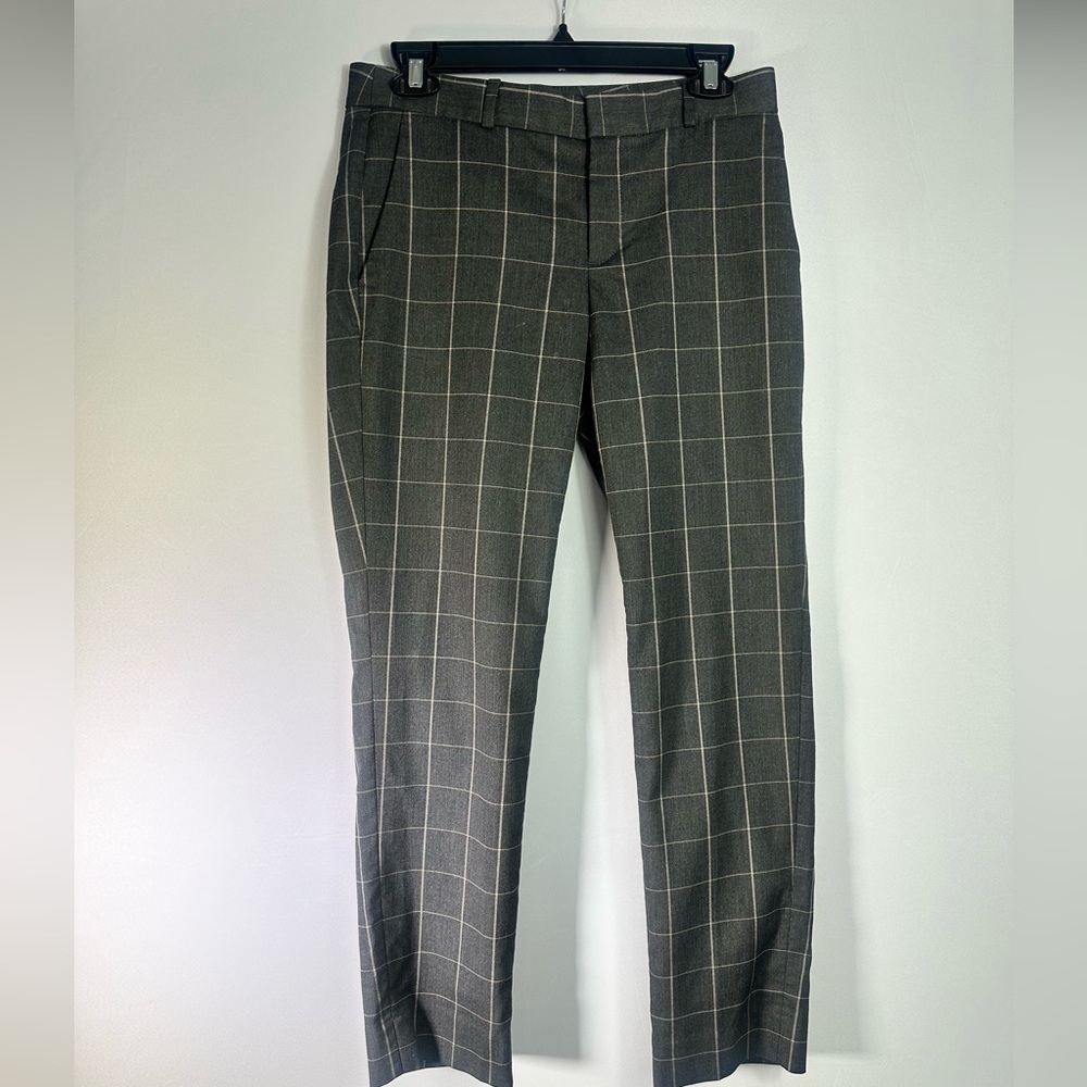 Banana Republic Gray‎ Checkered Dress Pants